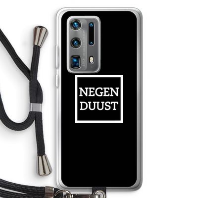 Negenduust black: Huawei P40 Pro Plus Transparant Hoesje met koord