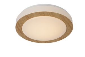 Lucide Dimy ronde plafondlamp 28cm 12W licht eiken