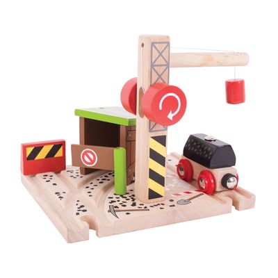 Bigjigs houten rails steenkool mijn