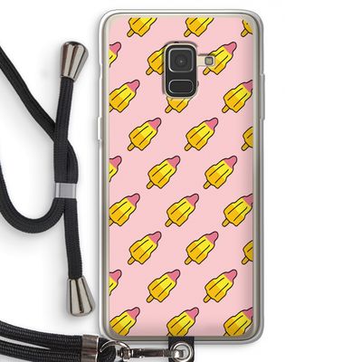 Waterijsjes: Samsung Galaxy A8 (2018) Transparant Hoesje met koord