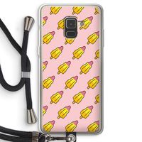 Waterijsjes: Samsung Galaxy A8 (2018) Transparant Hoesje met koord