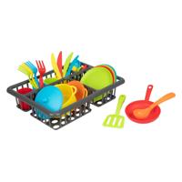 Toi-Toys Home food afwasrek met bestek en pannen, 27dlg.