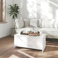 Salontafel 90x50x41,5 cm spaanplaat hoogglans wit