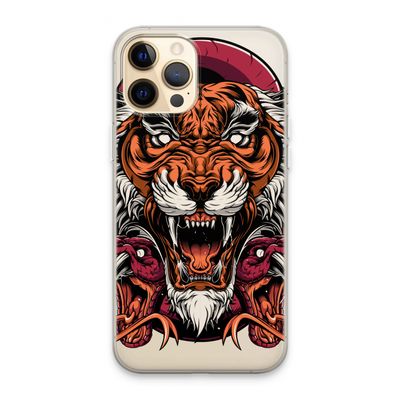 Tiger and Rattlesnakes: iPhone 13 Pro Max Transparant Hoesje