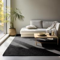 Handgeweven Jute Vloerkleed - Zwart maat: 230x160cm - materiaal: Jute - Dekbed-Discounter.nl