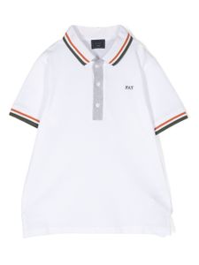 Fay Kids polo à logo brodé - Blanc