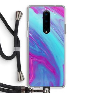 Zweverige regenboog: OnePlus 8 Transparant Hoesje met koord