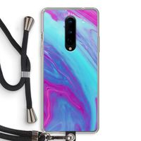 Zweverige regenboog: OnePlus 8 Transparant Hoesje met koord