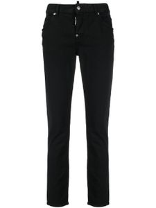 DSQUARED2 jean Black Bull à coupe crop - Noir