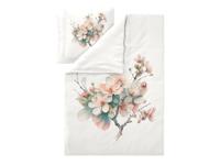 LIVARNO Satijnen dekbedovertrek 240 x 220 cm (Bloesemboom/wit)