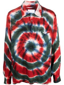 4SDESIGNS chemise à imprimé tie dye - Rouge