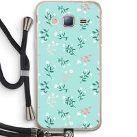 Small white flowers: Samsung Galaxy J3 (2016) Transparant Hoesje met koord