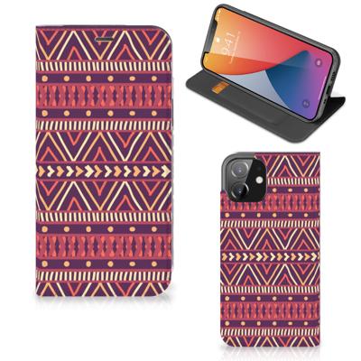 iPhone 12 | iPhone 12 Pro | Hoesje met Magneet | Aztec Paars