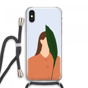 Leaf: iPhone XS Max Transparant Hoesje met koord
