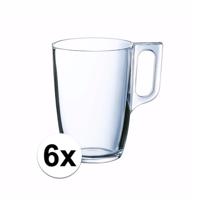 Thee glas/thee beker Kenstington - 6x - transparant - glas - 320 ml - thumbnail