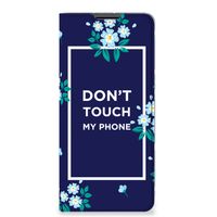 Motorola Edge 30 Pro Design Case Flowers Blue DTMP - thumbnail