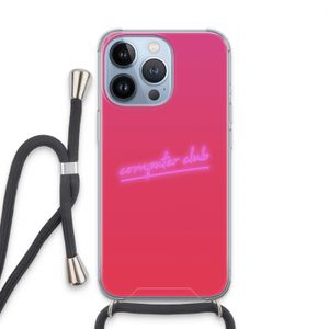 Vice Glow: iPhone 13 Pro Transparant Hoesje met koord