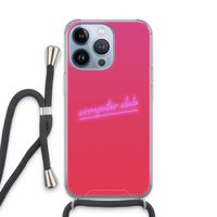 Vice Glow: iPhone 13 Pro Transparant Hoesje met koord