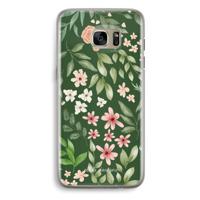 Botanical green sweet flower heaven: Samsung Galaxy S7 Edge Transparant Hoesje