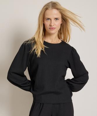 top met schouderplooien