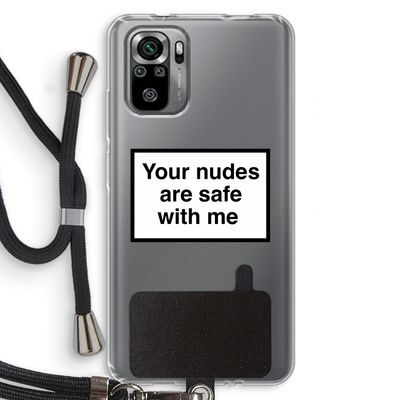 Safe with me: Xiaomi Redmi Note 10S Transparant Hoesje met koord