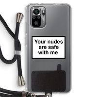 Safe with me: Xiaomi Redmi Note 10S Transparant Hoesje met koord