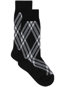 Burberry chaussettes à carreaux - Noir