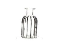 HBX Natural Living Fles vaas glas h10cm zwart-transparant