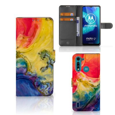 Hoesje Motorola G8 Power Lite Watercolor Dark Hoesje Motorola G8 Power Lite Watercolor Dark