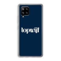 Topwijf Navy: Samsung Galaxy A42 5G Transparant Hoesje
