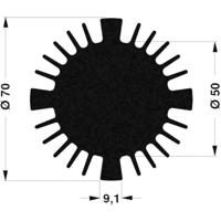 Fischer Elektronik 10021467 SK 570 50 SA LED-koellichaam 1.35 K/W (Ø x h) 70 mm x 50 mm