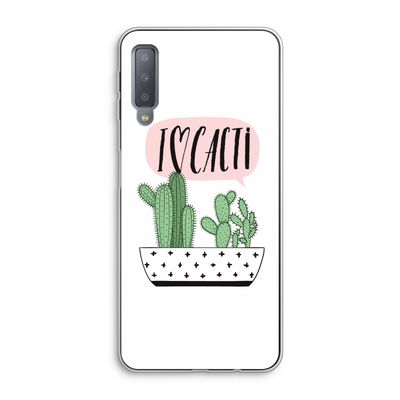 I love cacti: Samsung Galaxy A7 (2018) Transparant Hoesje