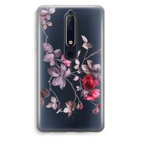 Nokia 6 (2018) Transparant Hoesje (Soft) - Mooie bloemen - thumbnail