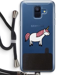 Eenhoorn: Samsung Galaxy A6 (2018) Transparant Hoesje met koord