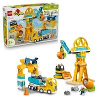 LEGO DUPLO Mijn Stad 10476 Bouwplaats en 3-in-1 Bouwvoertuigen - Creatieve Speelset