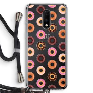 Donuts: OnePlus 7 Transparant Hoesje met koord