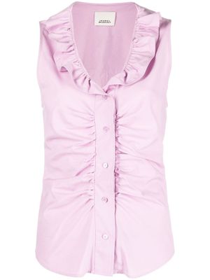 ISABEL MARANT blouse Camenio à design sans manches - Violet
