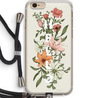 Hello bloemen: iPhone 6 PLUS / 6S PLUS Transparant Hoesje met koord
