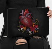 Lente bloem hart laptopsticker