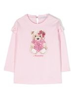 Monnalisa t-shirt en coton à imprimé Teddy Bear - Rose - thumbnail