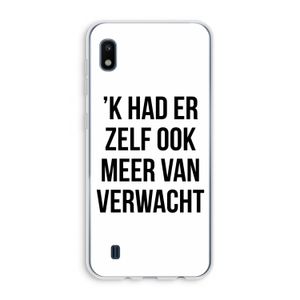 Meer verwacht: Samsung Galaxy A10 Transparant Hoesje