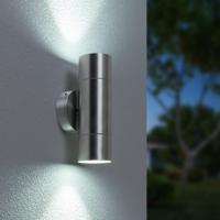 Dax LED Wandlamp - Dimbaar - 10 Watt 800 lumen - 6000K Daglicht Wit - IP65 Waterdicht voor Binnen en buiten - GU10 Vervangbare lichtbron - Up & Down Light - RVS