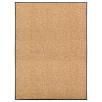 VidaXL Deurmat wasbaar 90x120 cm crème