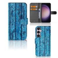 Samsung Galaxy S24 Plus Book Style Case Wood Blue
