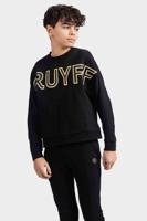 Cruyff Mover Sweater Kids Zwart/Goud - Maat 128 - Kleur: Zwart | Soccerfanshop