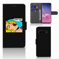 Samsung Galaxy S10 Wallet Case met Pasjes Popart Oh Yes