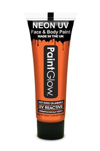 Neon Face & Body paint oranje UV Glow in dark 10ml