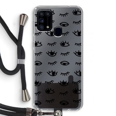 Eye pattern #2: Samsung Galaxy M31 Transparant Hoesje met koord