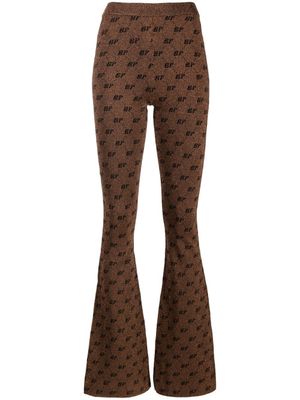 Baum Und Pferdgarten pantalon évasé à logo imprimé - Marron