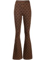 Baum Und Pferdgarten pantalon évasé à logo imprimé - Marron